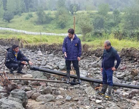 گاز بیش از ۳۵۰ خانوار سیل زده در تالش وصل شد