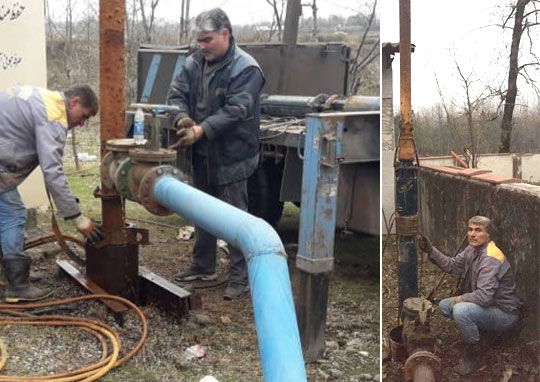 آبدهی چاه روستای پیرهرات شهرستان تالش افزایش یافت