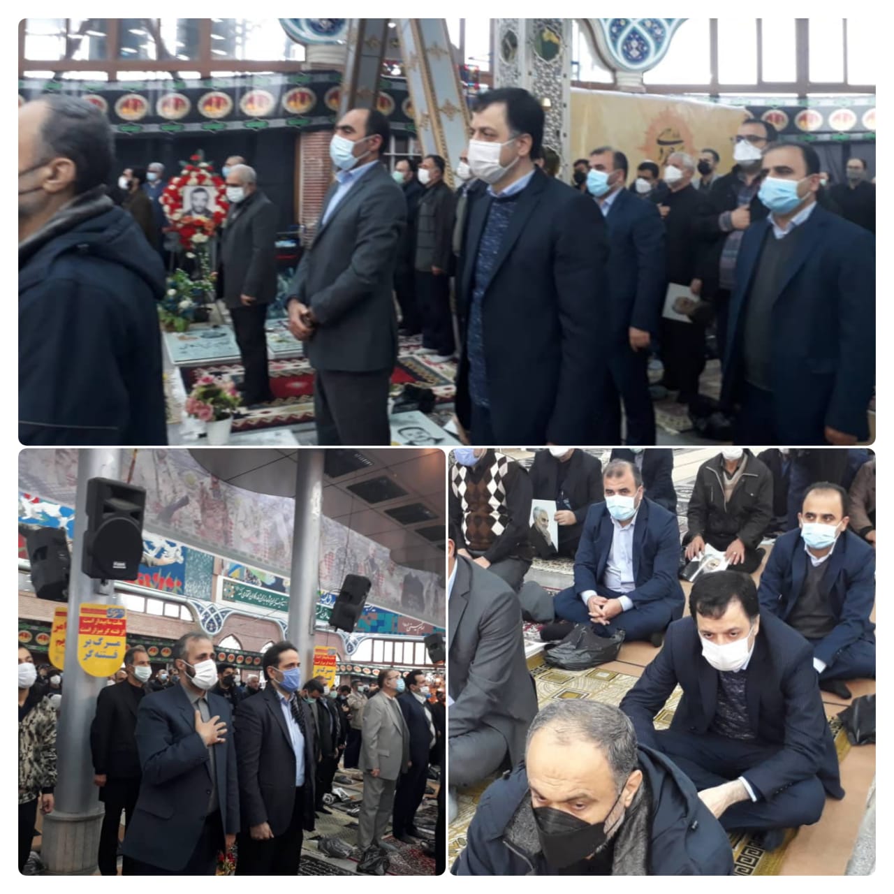 حضور مدیرعامل و کارکنان توزیع برق گیلان درمراسم دومین سالگرد شهادت سردار سلیمانی در گلزار شهدای رشت