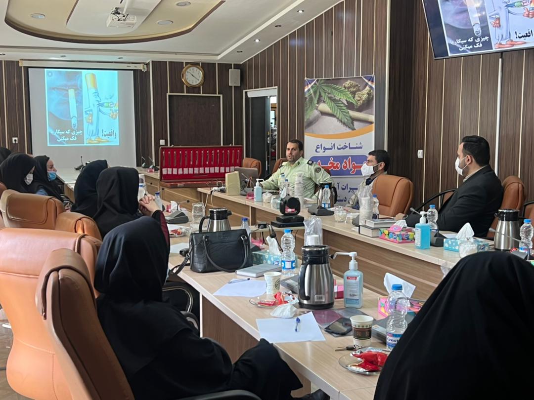 برگزاری کارگاه آموزشی شناخت انواع موادمخدر و مضرات آن در بهزیستی استان