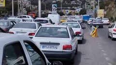 ترافیک سنگین ورودی شهر رودبار