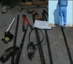 سارق سیم برق معابر دستگیر شد