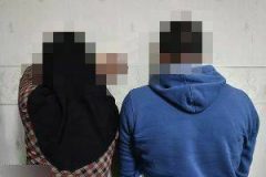 دستبند پلیس بر دستان زوج سارق