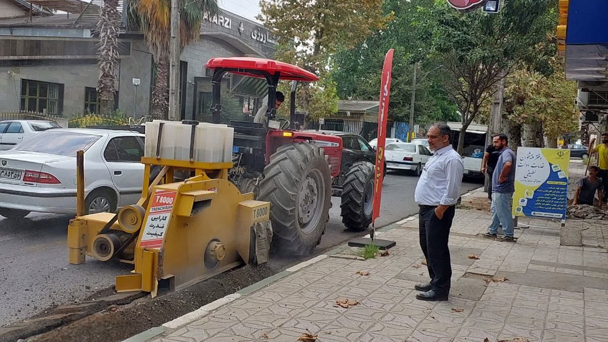 عملیات اجرایی طرح فیبر نوری در شهر چابکسر شهرستان رودسر آغاز شد