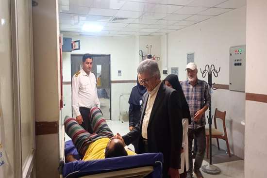 بازدید شبانه رئیس دانشگاه علوم پزشکی گیلان از بیمارستان شهید دکتر بهشتی بندر انزلی