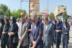 حضور رئیس دانشگاه علوم پزشکی گیلان در مراسم تشییع پیکر دکتر منوچهر آذرپیرا، متخصص برجسته قلب