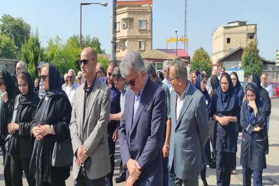 حضور رئیس دانشگاه علوم پزشکی گیلان در مراسم تشییع پیکر دکتر منوچهر آذرپیرا، متخصص برجسته قلب