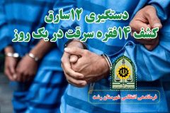 دستگیری ۱۲ سارق و کشف ۱۴فقره سرقت توسط پلیس رشت